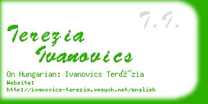 terezia ivanovics business card